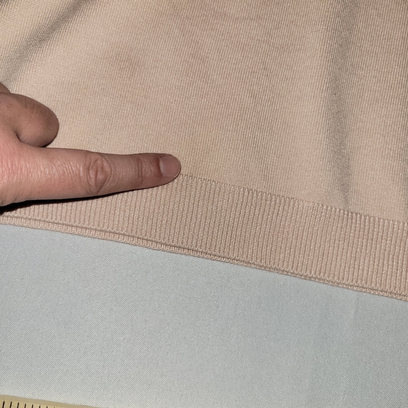 Adrianna Papell V-Neck Sweater Womens Medium Clip Dot Chiffon Sleeve Feminine - Picture 11 of 11